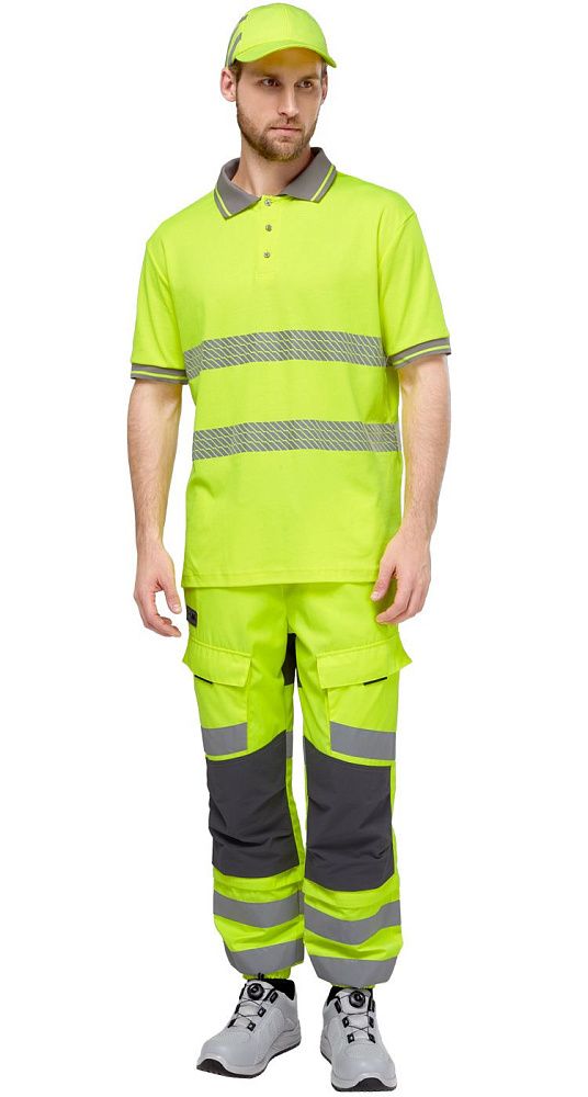 Футболка-поло сигнальная Фликер фл.-желтая